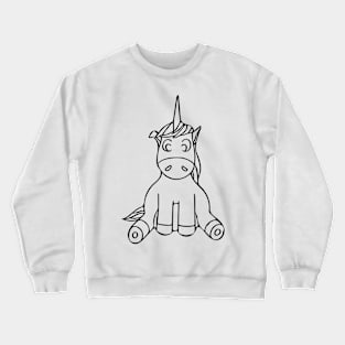 Cute Unicorn Sitting Down Crewneck Sweatshirt